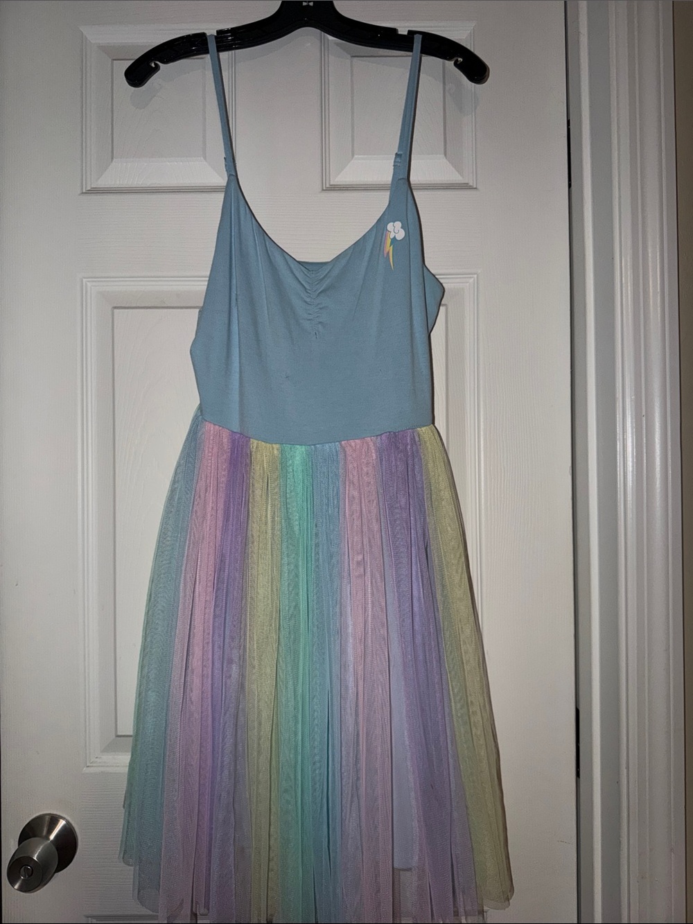 My Little Pony Blue Bodice Pastel Rainbow Tulle Midi Dress